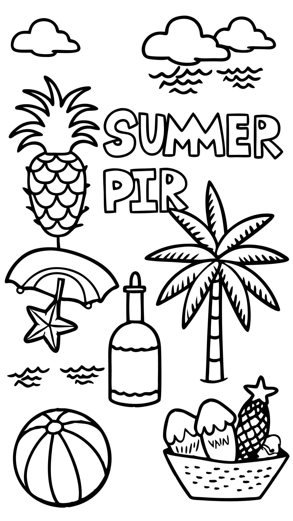 summer coloring pages printable pdf